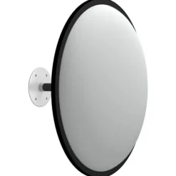 Konvex trafikspegel för inomhusbruk | Diameter: Ø40 cm | Färg: Svart | Material: Akryl Säkerhetsspeglar