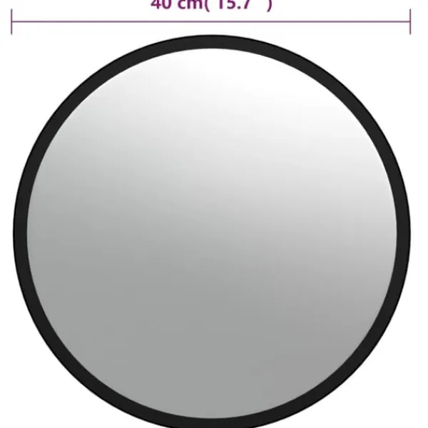 Konvex trafikspegel för inomhusbruk | Diameter: Ø40 cm | Färg: Svart | Material: Akryl Säkerhetsspeglar