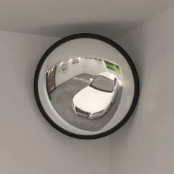 New Konvex trafikspegel inomhus svart Ø40 cm akryl Säkerhetsspeglar