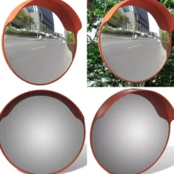 Konvex trafikspegel PC-Plast 45 cm utomhusbruk orange - Trafikspegel - Trafikspeglar - Home & Living