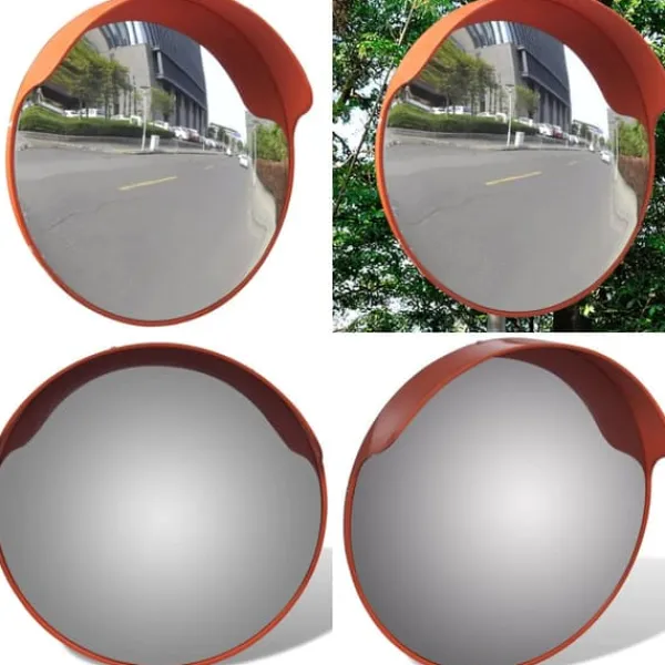 Konvex trafikspegel PC-Plast 45 cm utomhusbruk orange - Trafikspegel - Trafikspeglar - Home & Living