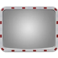 vidaXL Konvex trafikspegel PC-Plast 60 x 80 cm med reflexer
