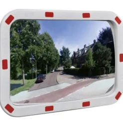 vidaXL Konvex trafikspegel PC-Plast 40 x 60 cm med reflexer