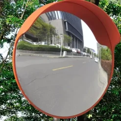 vidaXL Konvex trafikspegel PC-Plast 45 cm utomhusbruk orange