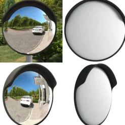 Discount Konvex trafikspegel utomhusbruk svart Ø60 cm polykarbonat - Trafikspegel - Trafikspeglar - Home & Living Säkerhetsspeglar