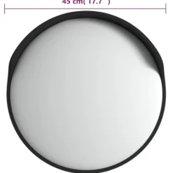 Outlet Konvex trafikspegel utomhusbruk svart Ø45 cm polykarbonat - Trafikspegel - Trafikspeglar - Home & Living Säkerhetsspeglar