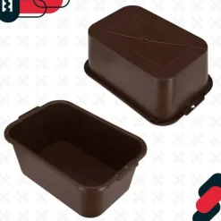 Best KOTARBAU® Rektangulär trädgårdscontainer Murbrukscontainer 45 l brun 3-pack Trädgårdskorgar