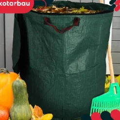 Online KOTARBAU® Rund hopfällbar trädgårdskorg för löv och gräs med dragkedja 272 l Trädgårdskorgar