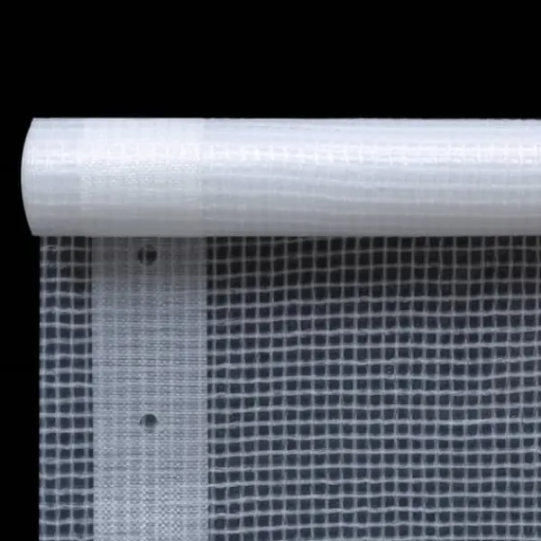 Clearance Kraftig Leno Presenning 260 g/m² - Skydd för växthus, möbler & mer | Färg: Vit | Storlek: 1,5x10 m Växthus