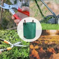 New Kraftig trädgårdsväska med handtag för utomhusbruk, lövavfall, växter, gräs, för trädgård, gräsmatta, uteplats,[745] Trädgårdskorgar