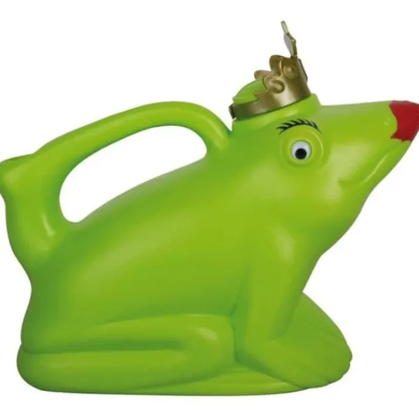Best Krönad groda vattenkanna - ESSCHERT DESIGN - Groda - Plast - Grön - Bredd 21 cm - Storlek 24,5 cm Bevattning