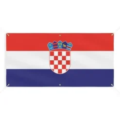 Best Kroatien flaggbanner 6 öljetter 130x260cm i polyester Flaggor & Vindstrutar