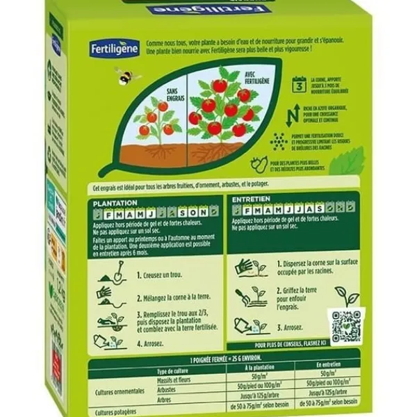 Krossad horngödsel UAB FERTILIGENE - FCOR12 - 1,2 kg - För rotning - 1 applicering i 3 månader