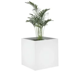New Krukor & odlingslådor - Living Odlingslåda vit 40x40x40 cm konstruerat trä Krukor & Växtbehållare