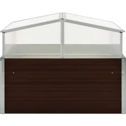 Krukor & odlingslådor - Living Växthus brun 100x100x85 cm galvaniserat stål