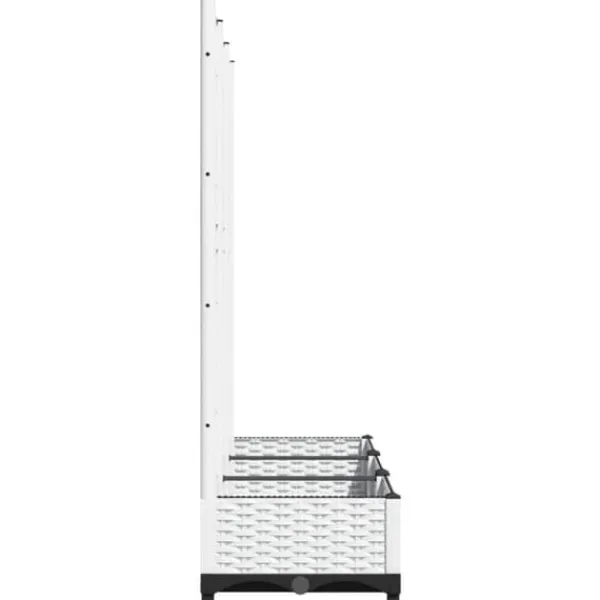Krukor & odlingslådor - Living Odlingslåda med spaljé vit 120x40x121,5 cm PP