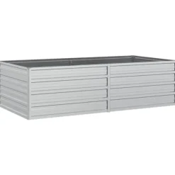 Krukor & odlingslådor - Living Odlingslåda upphöjd galvaniserat stål 160x80x45 cm silver