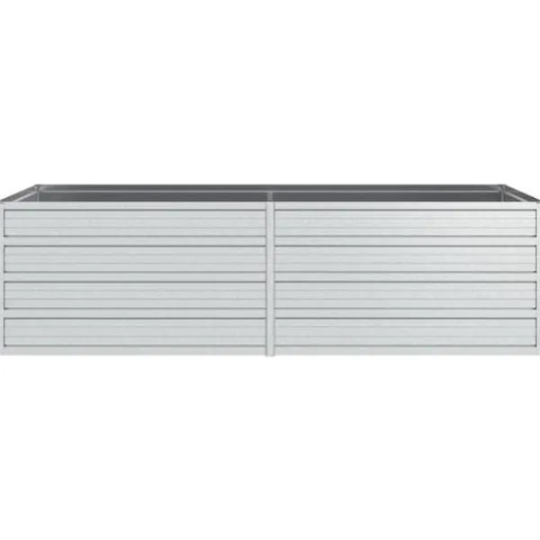 Krukor & odlingslådor - Living Odlingslåda upphöjd galvaniserat stål 160x80x45 cm silver