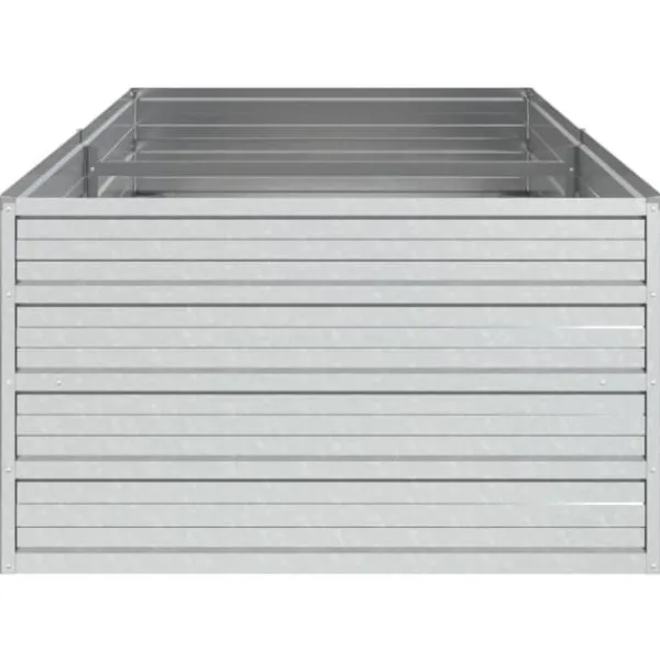 Krukor & odlingslådor - Living Odlingslåda upphöjd galvaniserat stål 160x80x45 cm silver