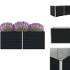 Clearance Krukor & odlingslådor - Living Odlingslåda 160x80x45 cm galvaniserat stål antracit Krukor & Växtbehållare