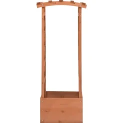 Krukor & odlingslådor - Living Odlingslåda med spaljébåge 49x39x117 cm granträ