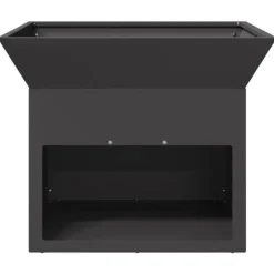 Kubisk eldstad i stål för utomhusbruk | Färg: Svart | Storlek: 50x50x40 cm