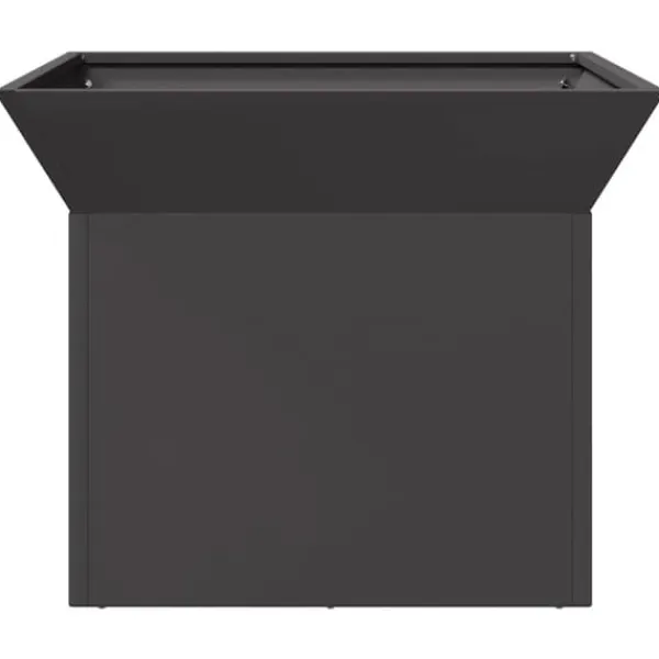 Kubisk eldstad i stål för utomhusbruk | Färg: Svart | Storlek: 50x50x40 cm
