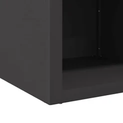 Kubisk eldstad i stål för utomhusbruk | Färg: Svart | Storlek: 50x50x40 cm