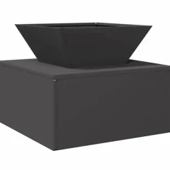 Kubisk eldstad i stål för utomhusbruk – Industristil | Färg: Svart | Storlek: 50x50x40 cm