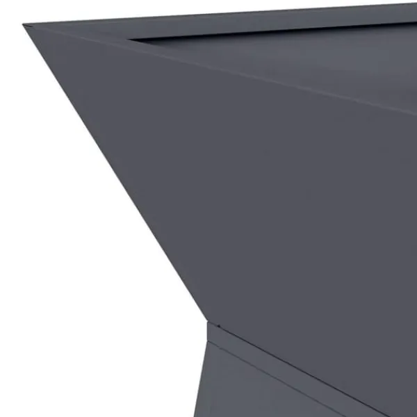 Kubiskt växtställ i antracit - Modern växtdisplay för inomhus & utomhus | Färg: Antracit | Storlek: 35x35x73 cm
