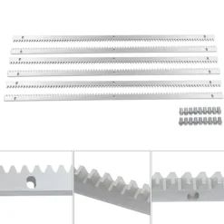 Kuggstänger till elektrisk skjutgrindsöppnare, 6 m (6×1 m), rostfritt stål, silver