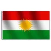 Hot Kurdistan Flagga - 150 x 90 cm Flaggor & Vindstrutar