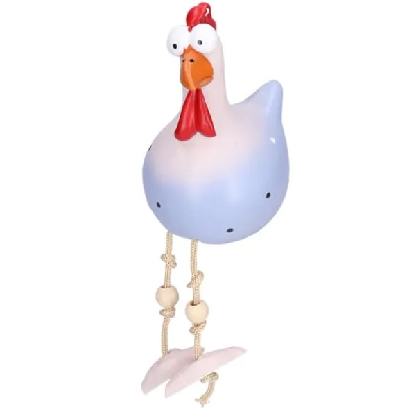 New Kycklingstaty Resin Djurfigur Ornament Dekoration Hantverk för Hem Trädgård Grå Trädgårdsprydnader
