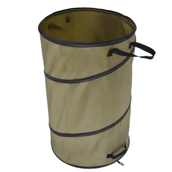 113L hopfällbar papperskorg 30 gallon återvinning stor lövsoppåse med handtag för trädgårdscamping