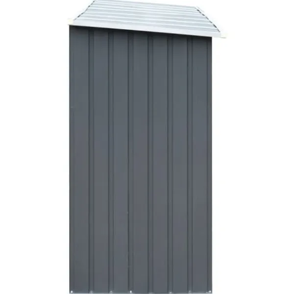 vidaXL Lagermetod för trä - - 330x84x152 cm - Galvaniserat stål - Grå - Traditionellt tak