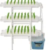 Clearance 3-lagers hydroponiskt system, 108 växtplatser, vattensnålt design, lätt att montera Kit För Växt- & Örtplantering
