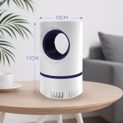 Lampa mot mygg LUNAVO UV Insektsfälla med inbyggd ventilation USB lågt ljud för sovrum vardagsrum 368nm fysikläge