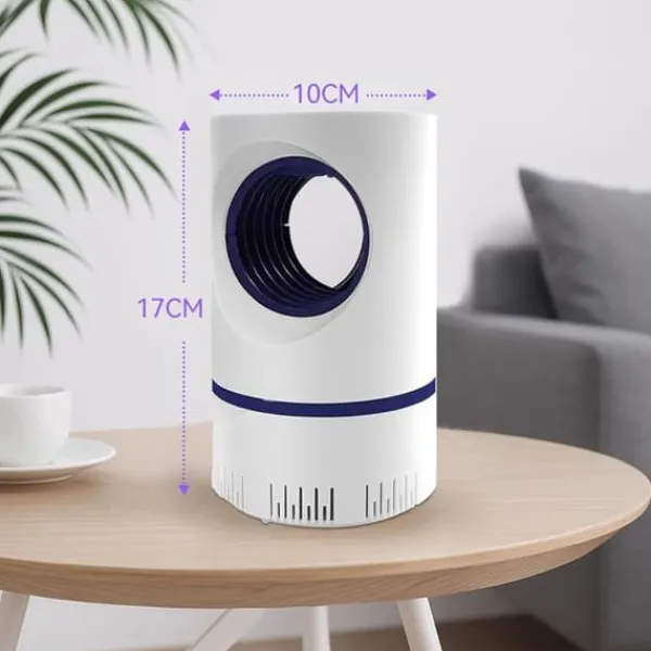 Lampa mot mygg LUNAVO UV Insektsfälla med inbyggd ventilation USB lågt ljud för sovrum vardagsrum 368nm fysikläge