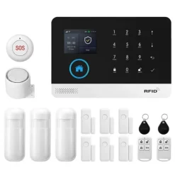 Best Larm säkerhetssystem, smart hem integration, fjärrövervakning,EU Kontakt, 4G WiFi Kit D Hemlarmsystem