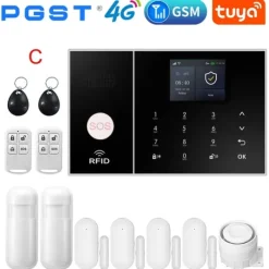 Clearance Larm säkerhetssystem, trådlös anslutning, smart hem kompatibilitet,EU-plugg, 4G-C Hemlarmsystem