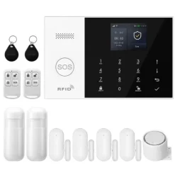 Larm System, Smart Hem Integration, App Kontroll,EU-plugg, 4G WiFi Kit C