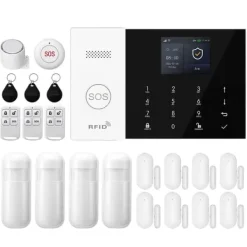 Discount Larm System, Smart Hem Integration, App Kontroll,EU-plugg, 4G WiFi Kit E Hemlarmsystem