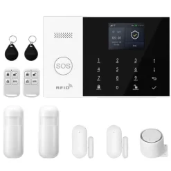 Larm System, Smart Hem Integration, App Kontroll,EU-plugg, 4G WiFi Kit B