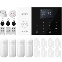 Larm System, Trådlös Anslutning, Smart Hem Kompatibilitet,2G GSM WiFi Kit E, EU-plugg