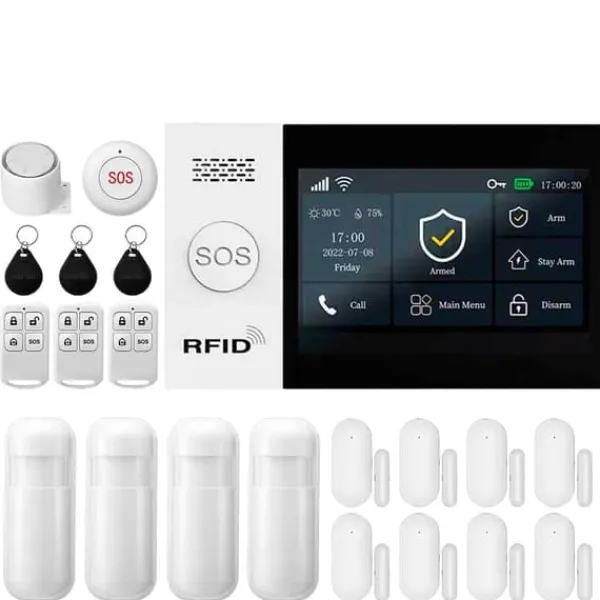 Larm System, Trådlös Anslutning, App Kontroll,EU-kontakt, 2G-E