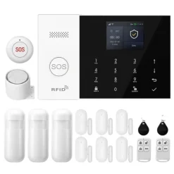 Larm System, Trådlös Anslutning, Smart Hem Kompatibilitet,2G GSM WiFi Kit D, EU-plugg