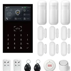 Larmssystem, trådlös anslutning, smart hem-integration,4G WiFi Kit D, EU Kontakt