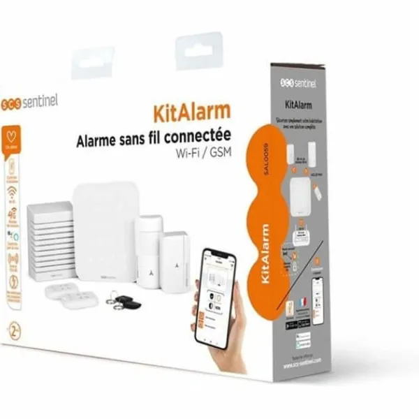Larmsystem SCS SENTINEL KitAlarm Wi-Fi 4G 8 Delar Hemlarmsystem