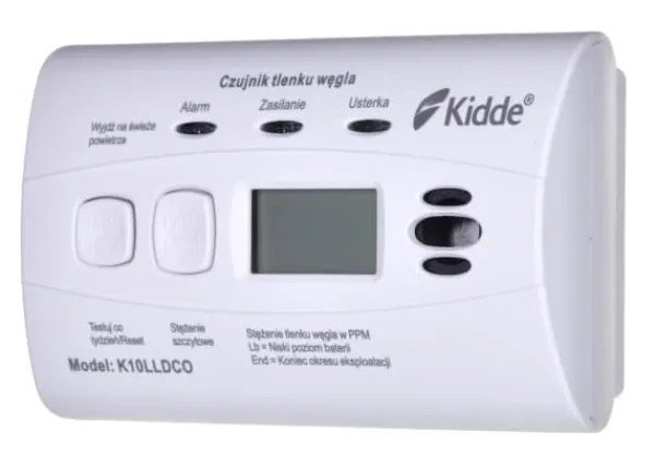 LCD-kolmonoxid- och kolmonoxiddetektor K10LLDCO Kidde