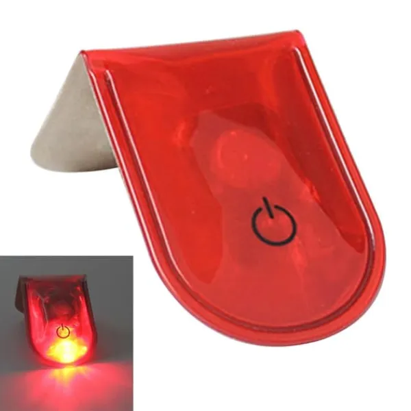 New LED Ljus Magnetiskt Clips Säkerhet Löpning Natt Camping Aktiviteter - Röd Säkerhetslampor